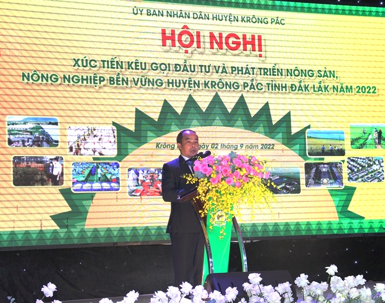 Hội nghị xúc tiến đầu tư và phát triển nông sản huyện Krông Pắc năm 2022